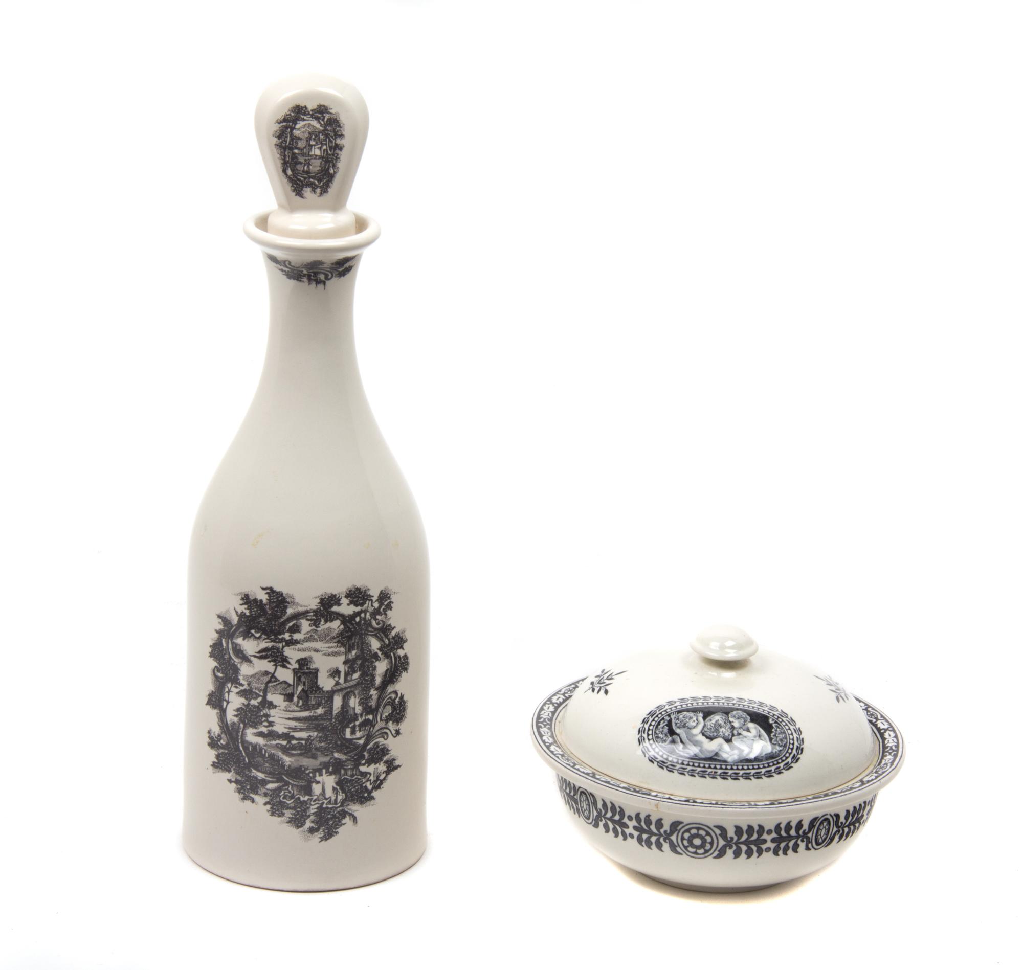 Two English Ceramic Articles Height of taller 11 inches. — 20TH CENTURY