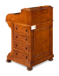 An American Burr Walnut Davenport Desk