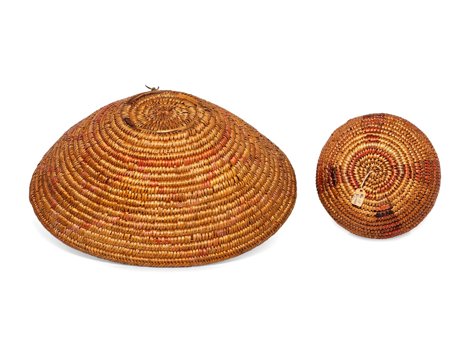 Jicarilla Apache Polychrome Basketry Basin and Pitcher