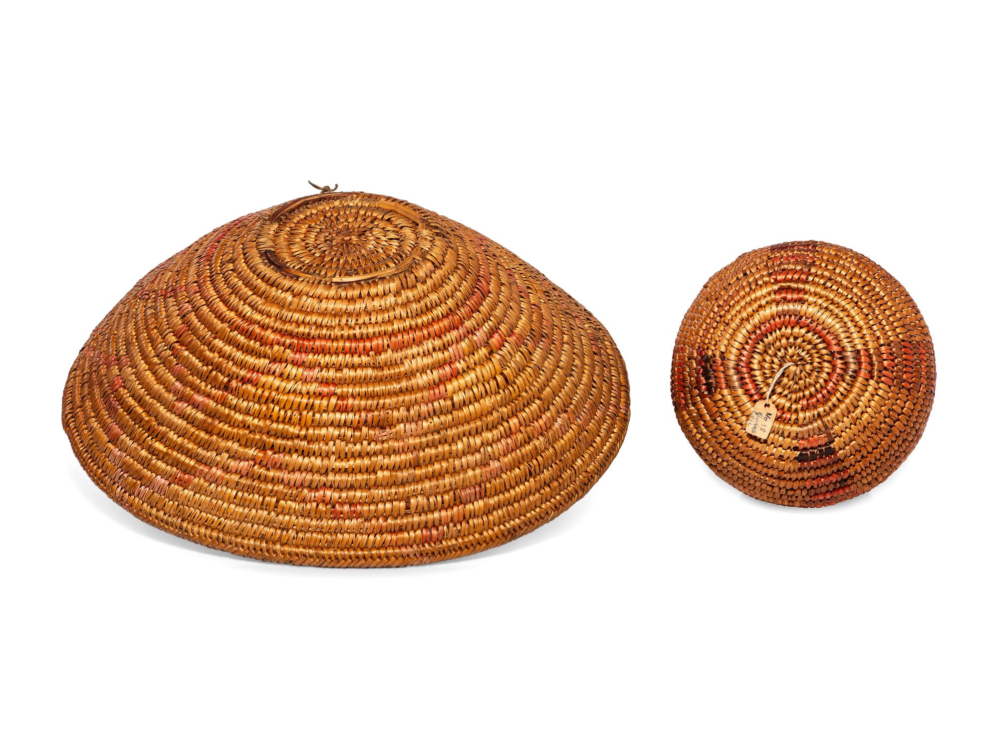 Jicarilla Apache Polychrome Basketry Basin and Pitcher