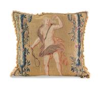 A Continental Tapestry Pillow and Three Modern Pillows