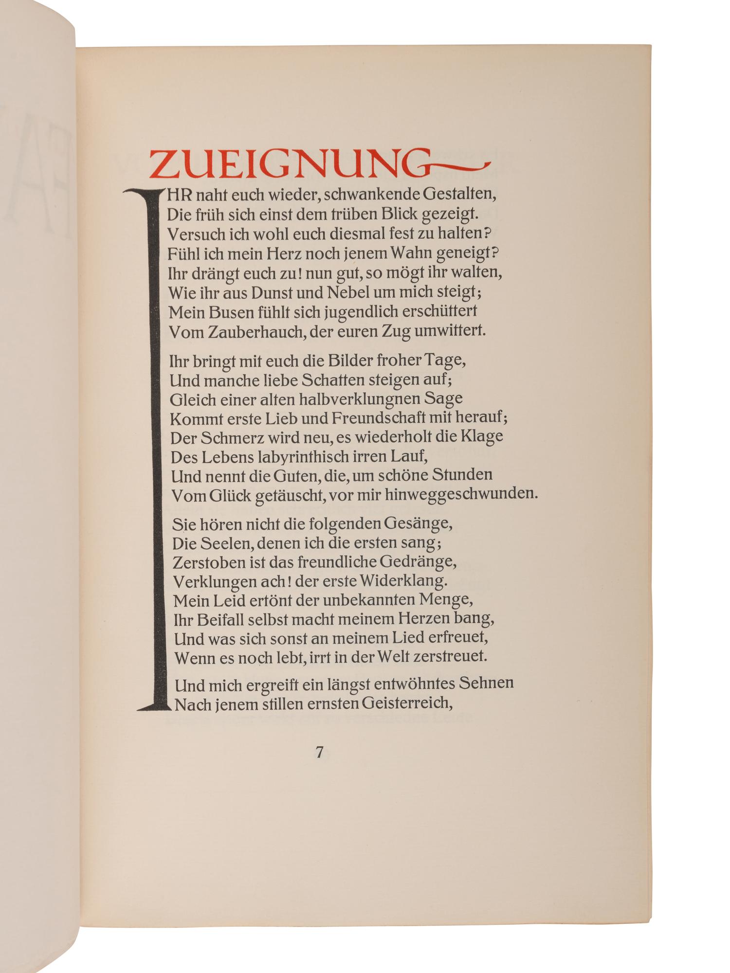 [ERNST LUDWIG PRESS]. GOETHE, Johann Wolfgang von (1749-1832). Faust. Eine Tragodie von Goethe. Darmstadt: Ernst Ludwig Press, 1923.