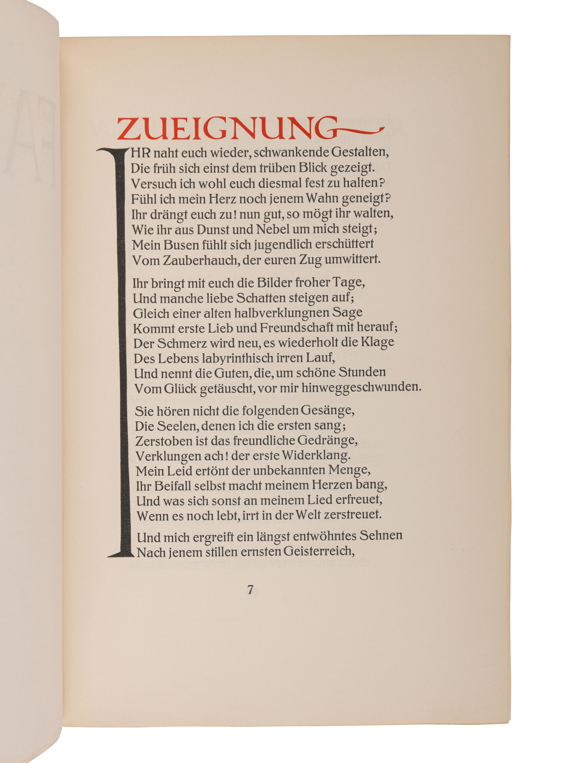 [ERNST LUDWIG PRESS]. GOETHE, Johann Wolfgang von (1749-1832). Faust. Eine Tragodie von Goethe. Darmstadt: Ernst Ludwig Press, 1923.