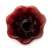 A Chinese Ruby-Red Glass Floriform Bowl