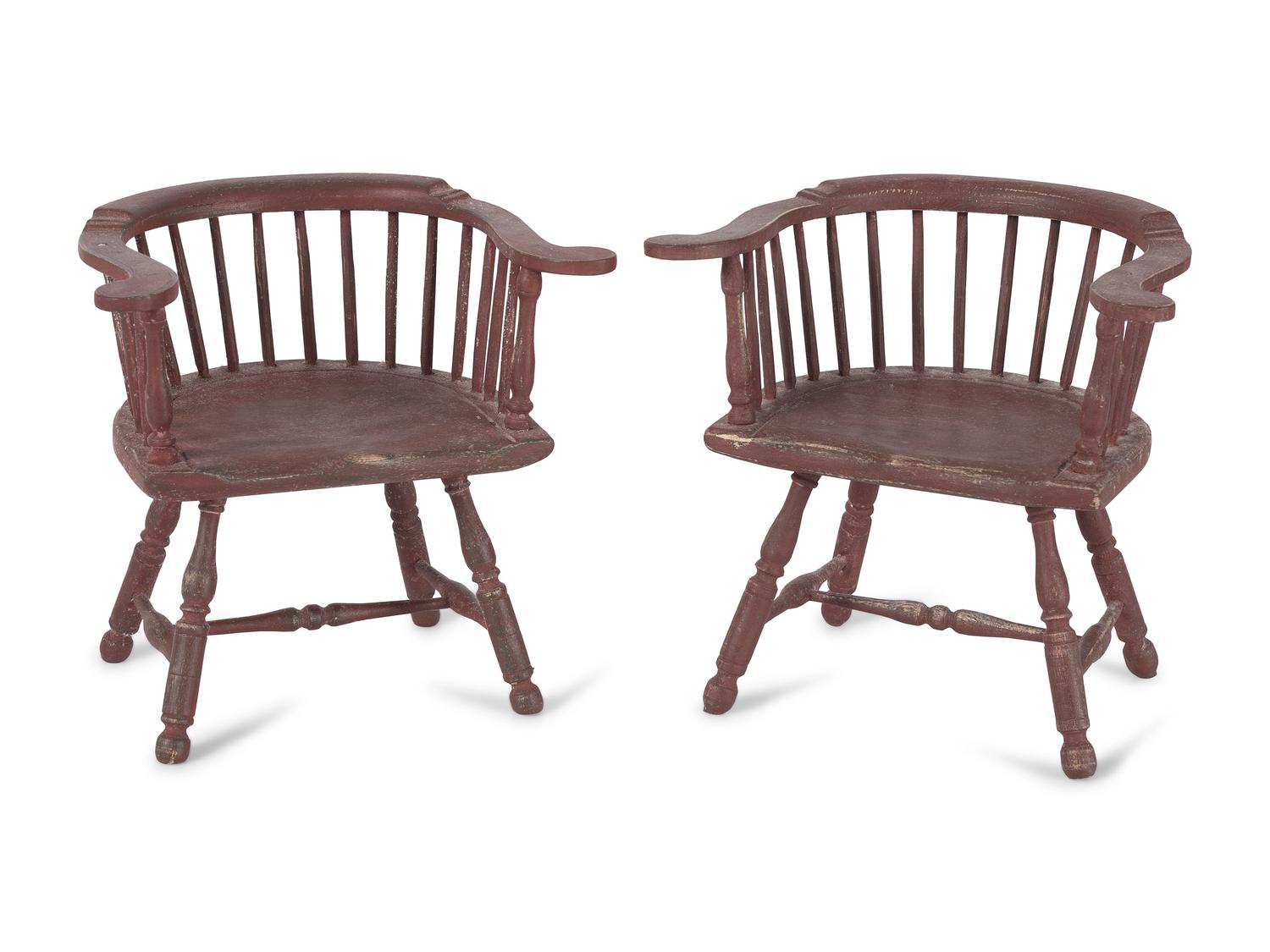 Eleven Miniature Windsor Chairs