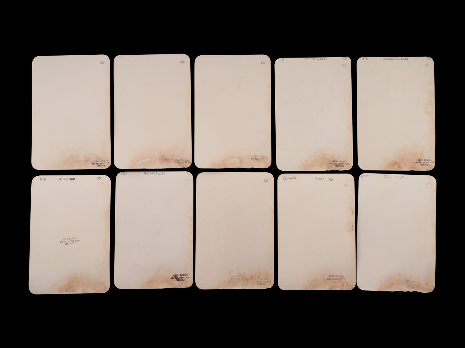 A Group of 44 1940s Original George Burke Chicago Cubs Photographs Owned by Jimmie Wilson,