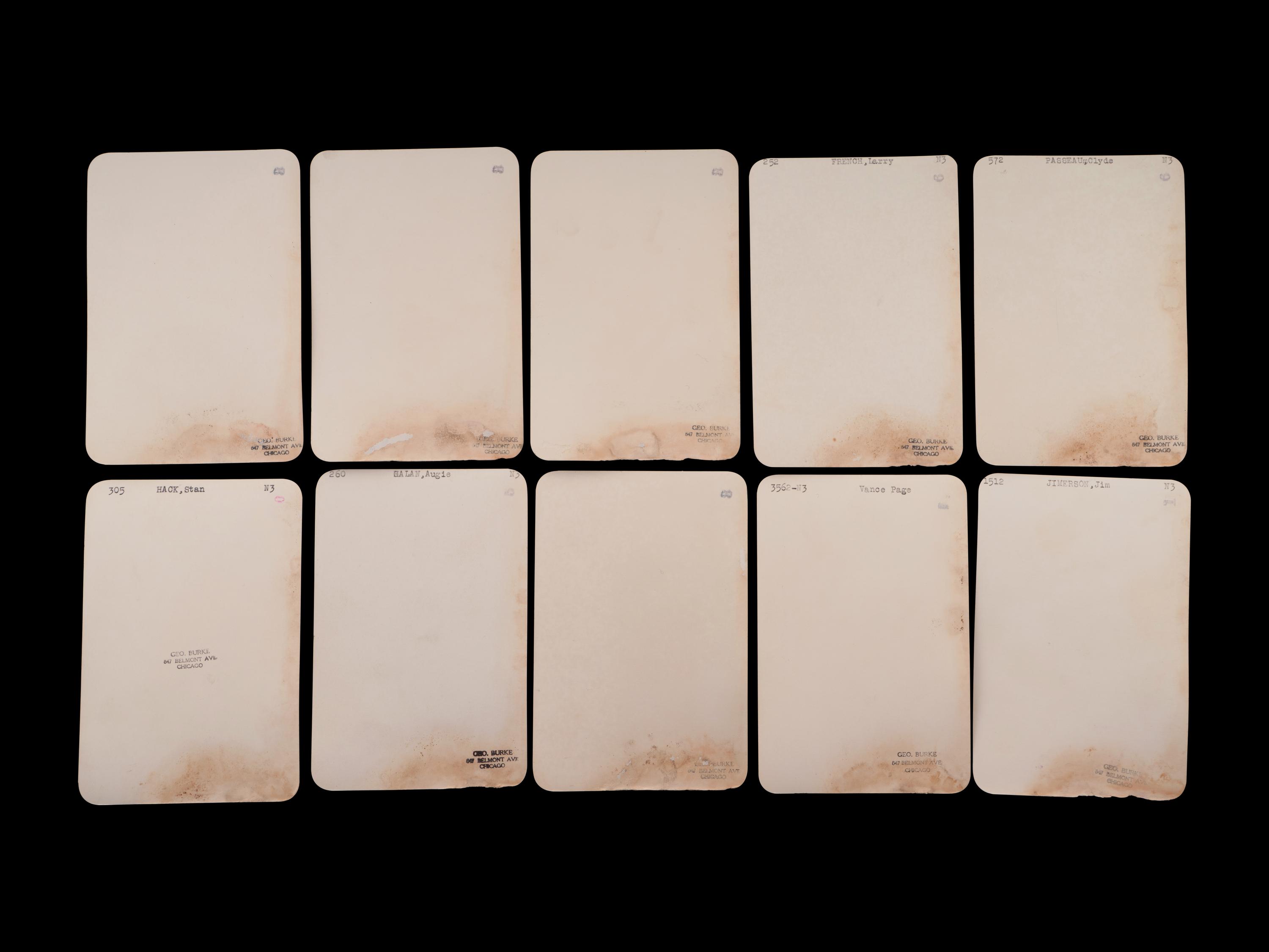 A Group of 44 1940s Original George Burke Chicago Cubs Photographs Owned by Jimmie Wilson,