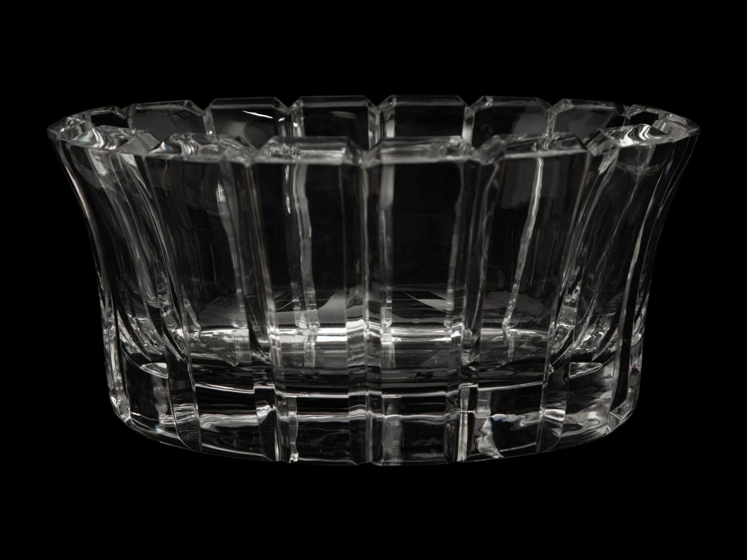 Three Orrefors Cut Glass Bowls