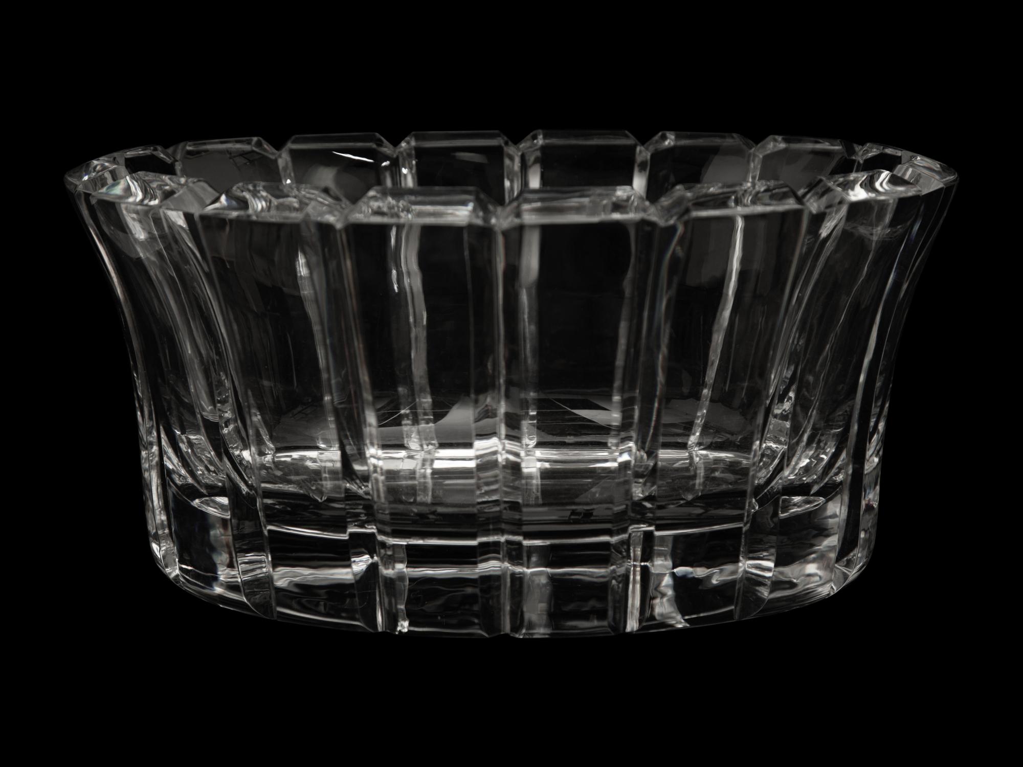 Three Orrefors Cut Glass Bowls