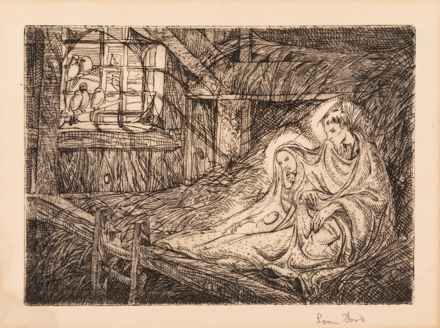 Lauren Ford, (American, 1891-1973), A group of three works: Happy Easter, Nativity, and Plum Pudding
