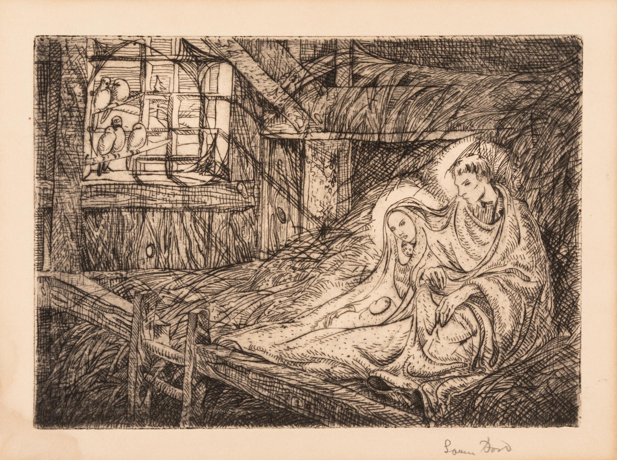 Lauren Ford, (American, 1891-1973), A group of three works: Happy Easter, Nativity, and Plum Pudding