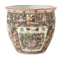 A Rose Medallion Porcelain Jardinière
