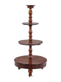 A George III Mahogany Three-Tier Dumbwaiter