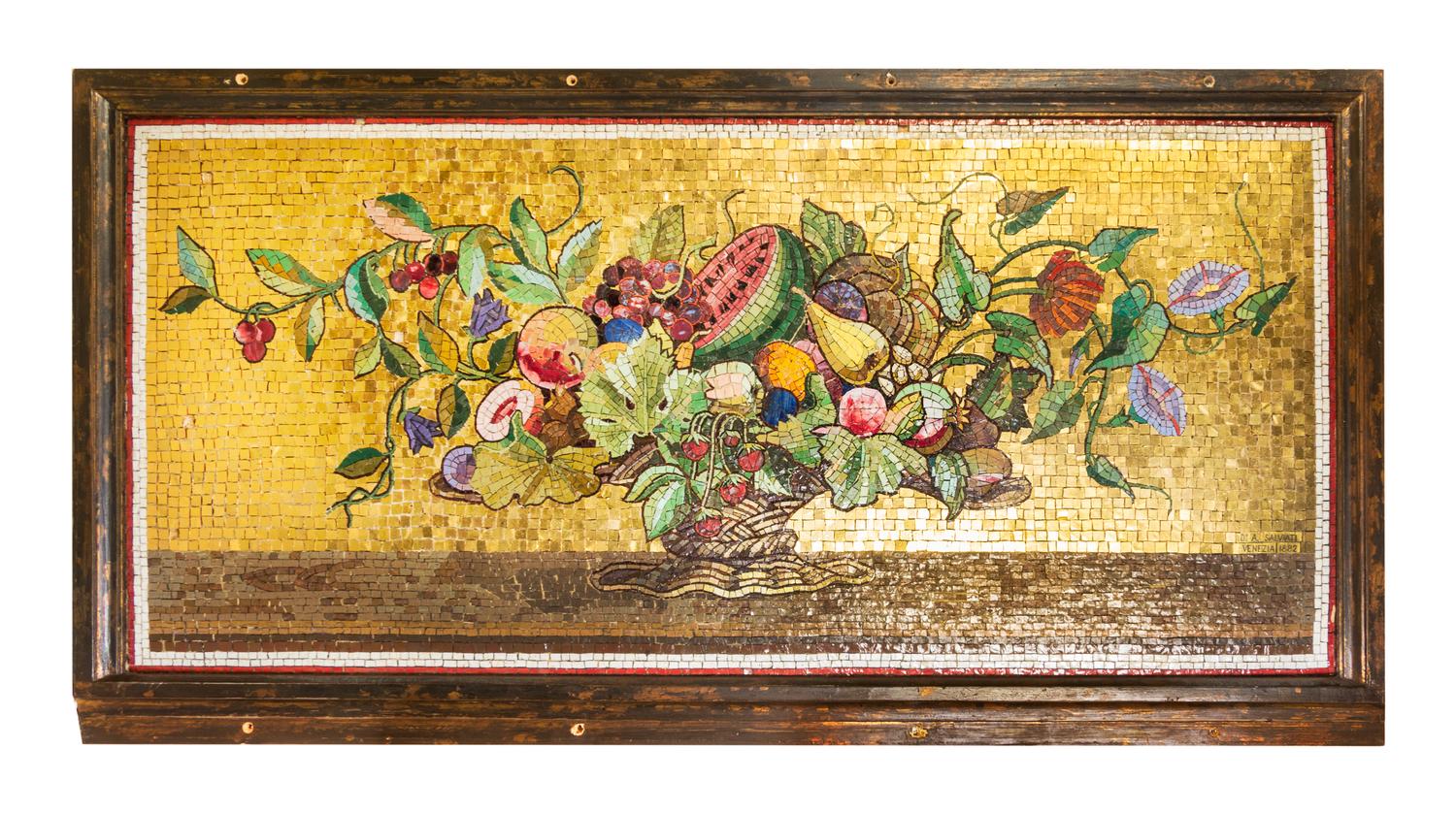An Italian Mosaic Plaque Height 28 1/2 x width 60 3/4 inches. — DR. A. SALVIATI, CIRCA 1882