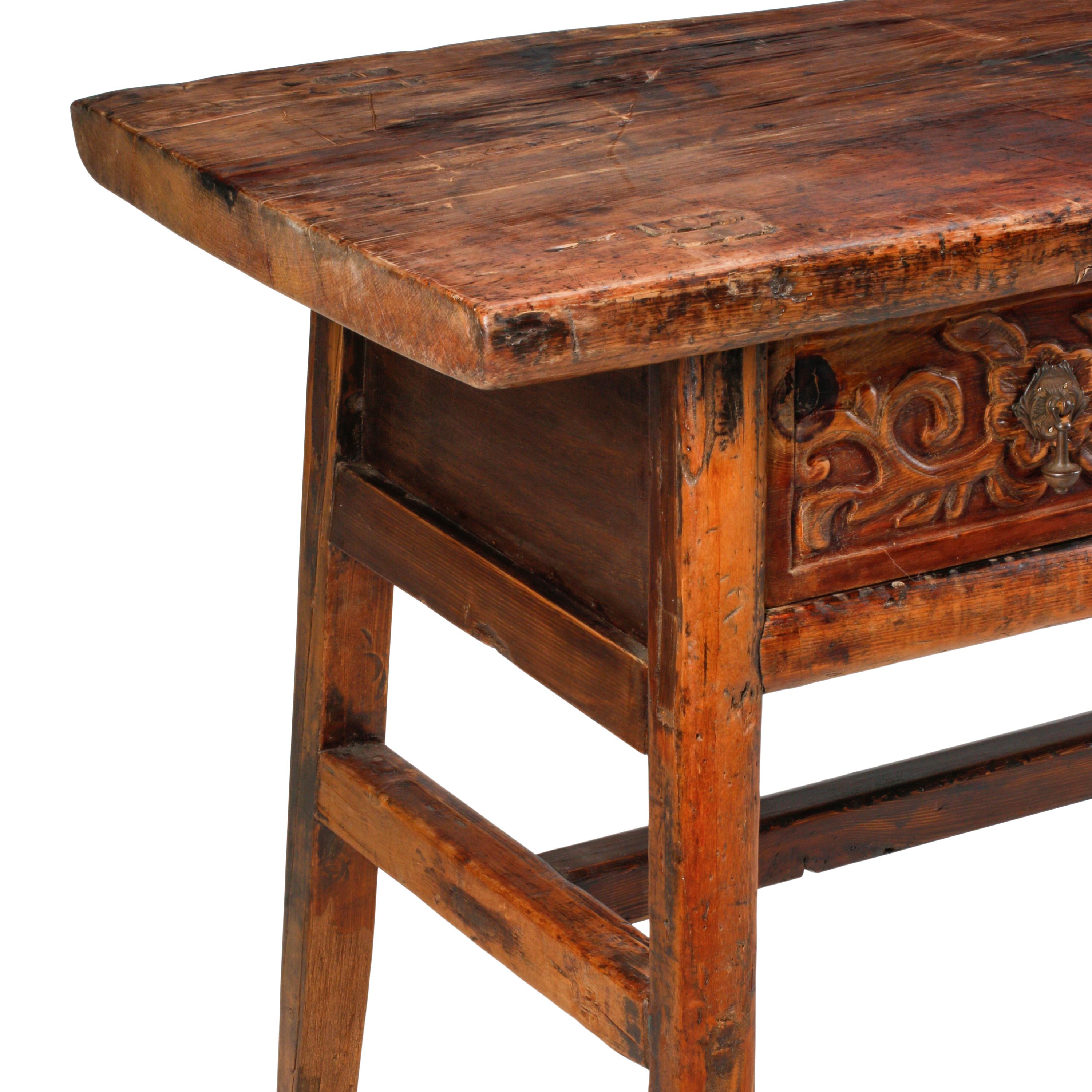 A French Provincial Walnut Console Table