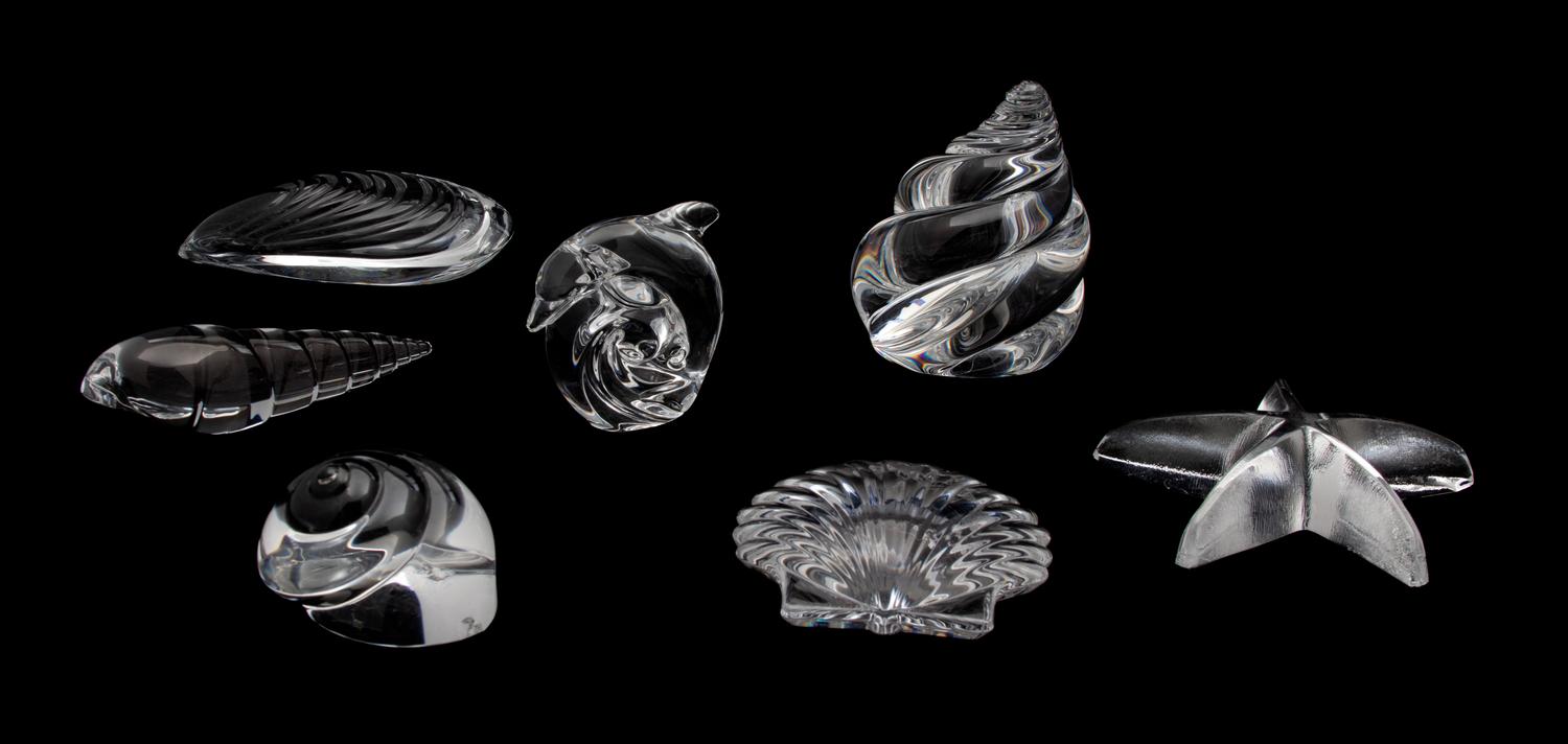 A Collection of Glass Paperweights Height of largest 4 1/2 inches. — 20TH CENTURY