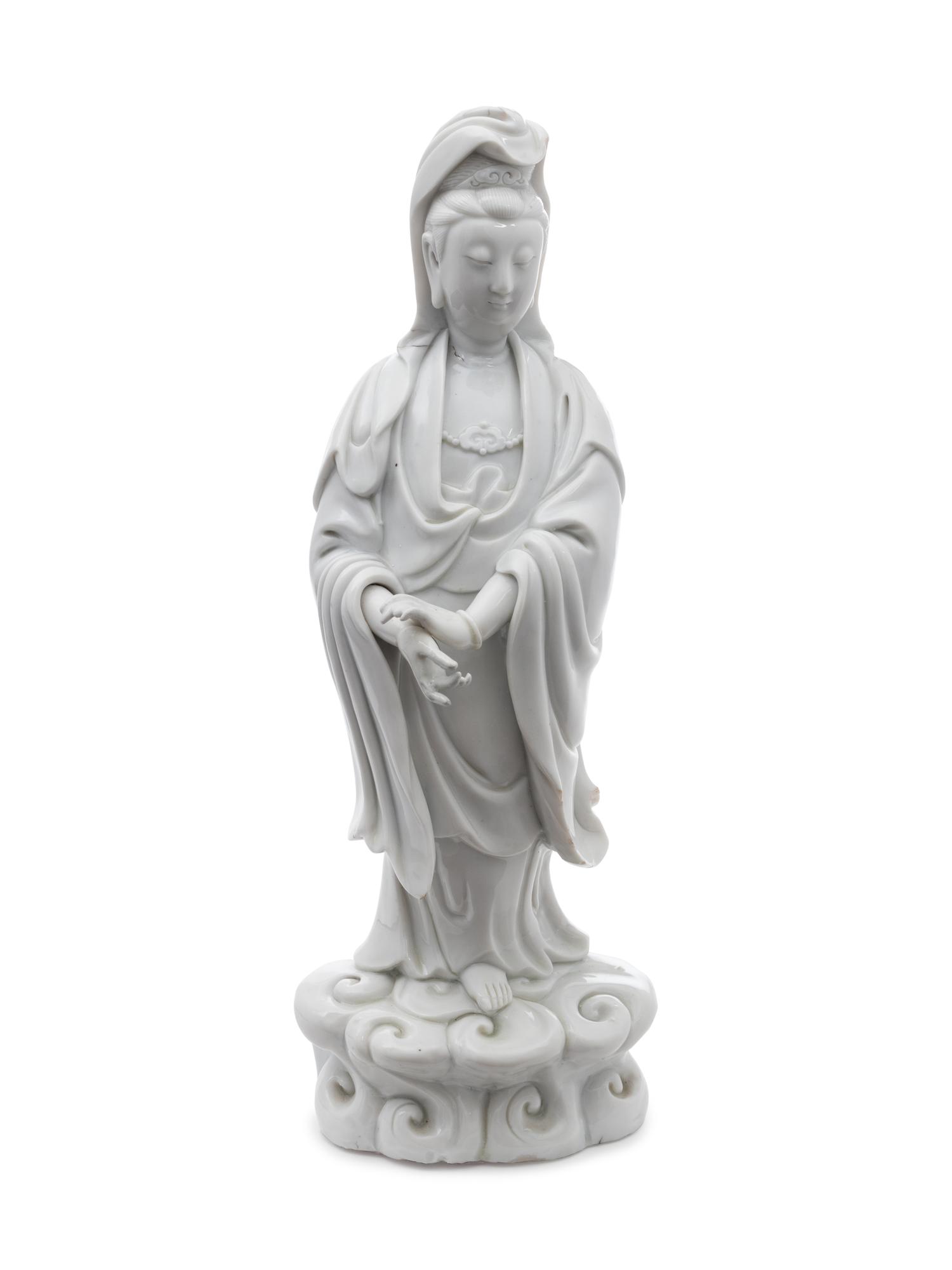 A Chinese Blanc-de-Chine (Dehua) Figure of Guanyin — 18TH CENTURY