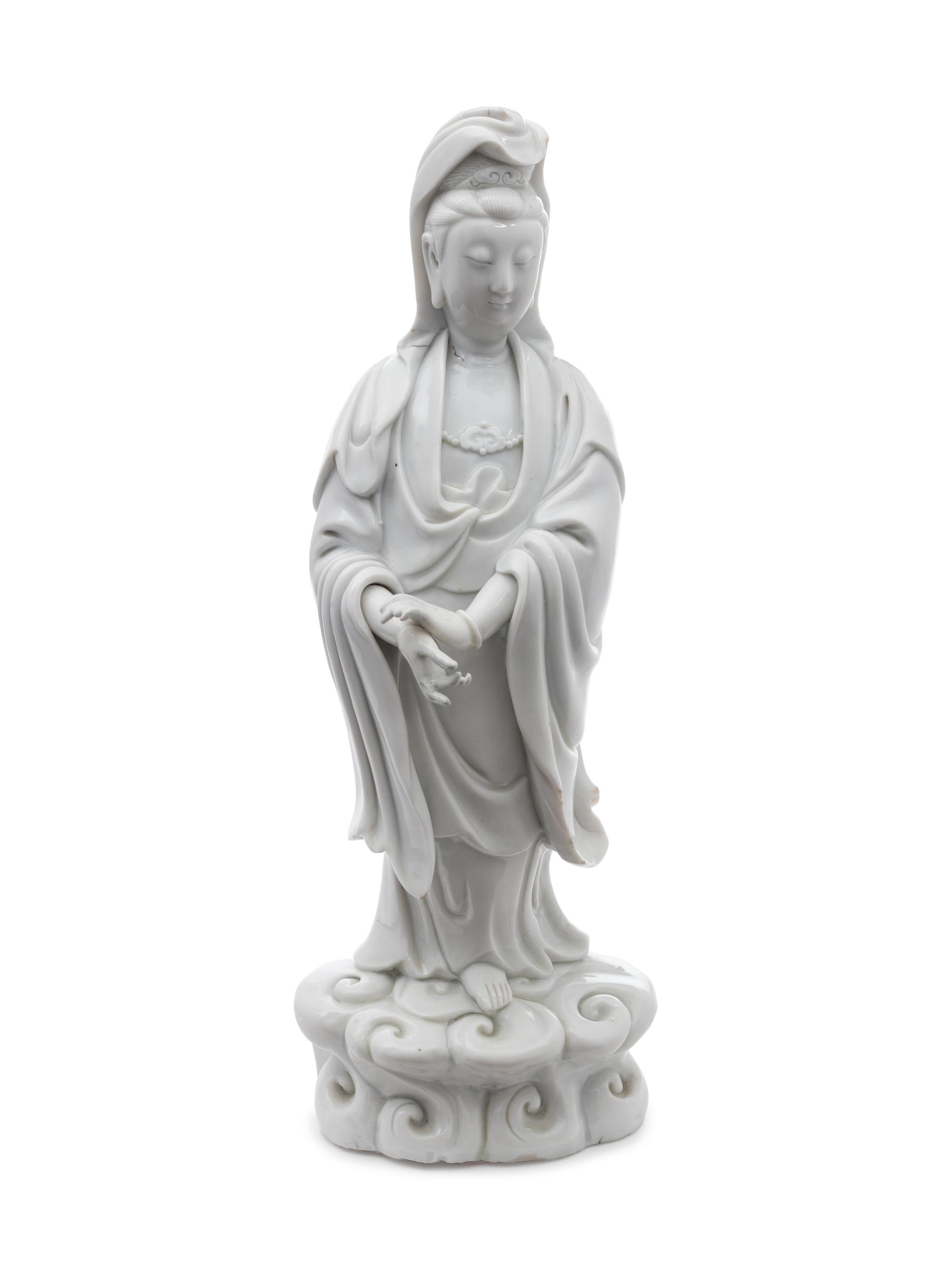 A Chinese Blanc-de-Chine (Dehua) Figure of Guanyin — 18TH CENTURY