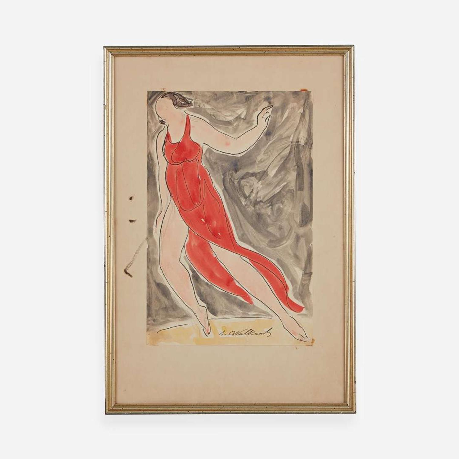 Abraham Walkowitz (American, 1878–1965) Isadora in Blue; together with a companion