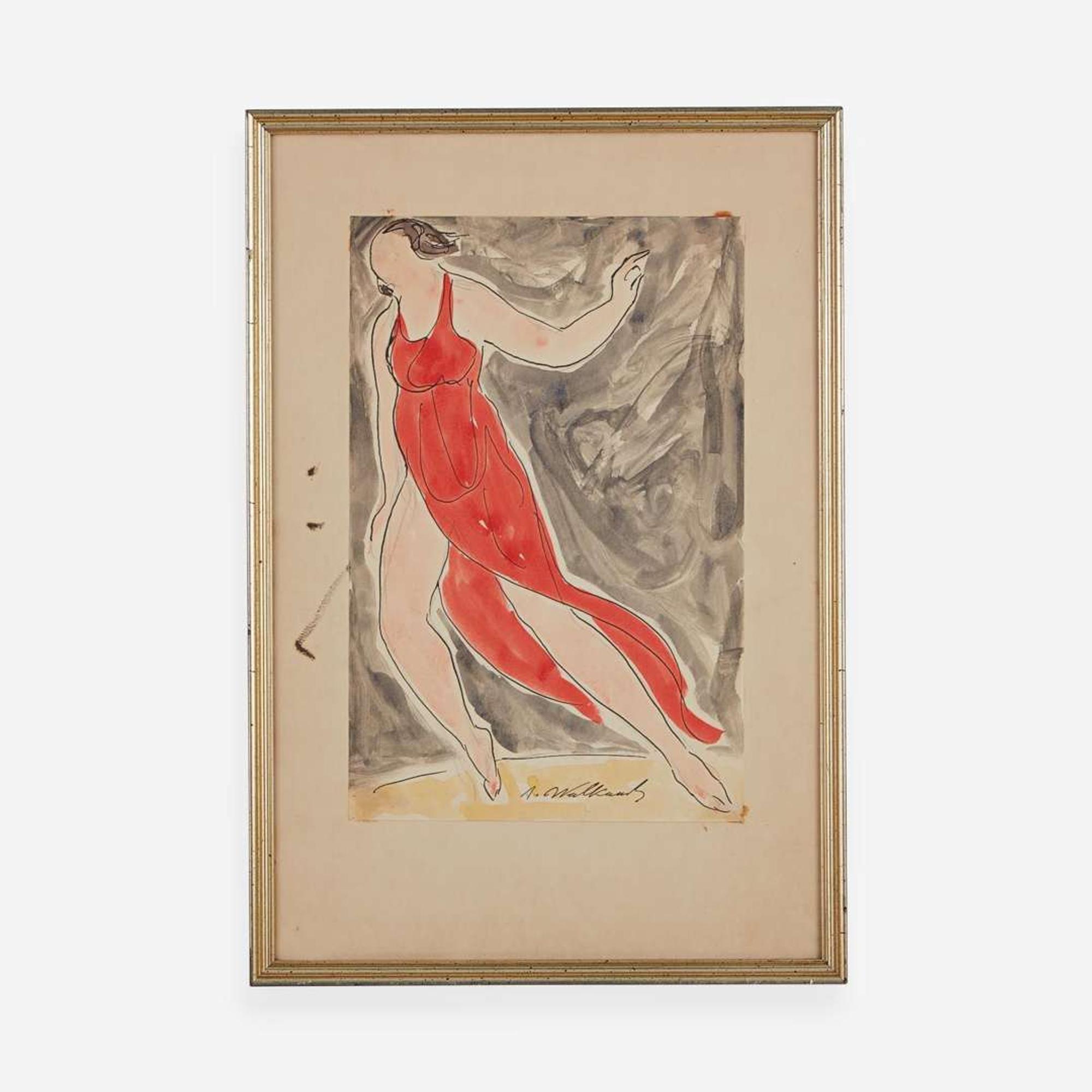 Abraham Walkowitz (American, 1878–1965) Isadora in Blue; together with a companion