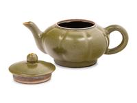 A Chinese Tea Dust Glazed Porcelain Teapot