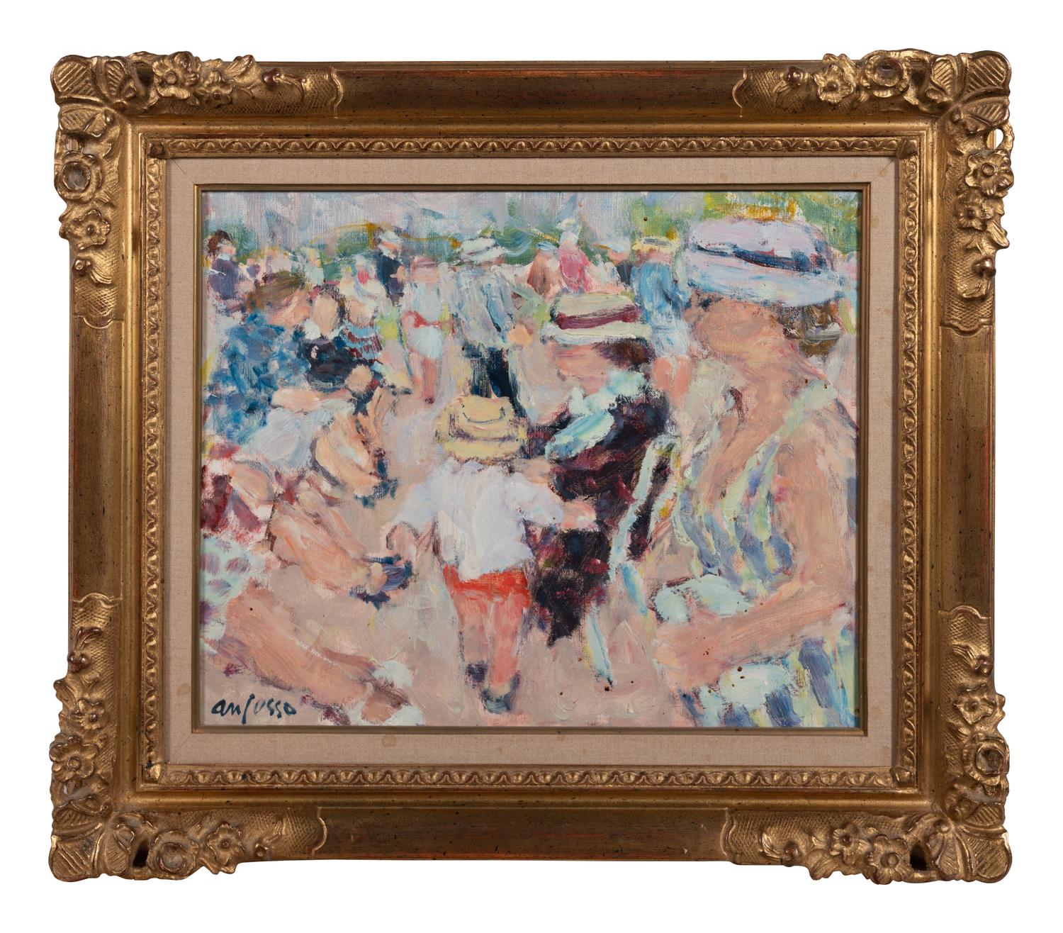 Personnages dans un parc
