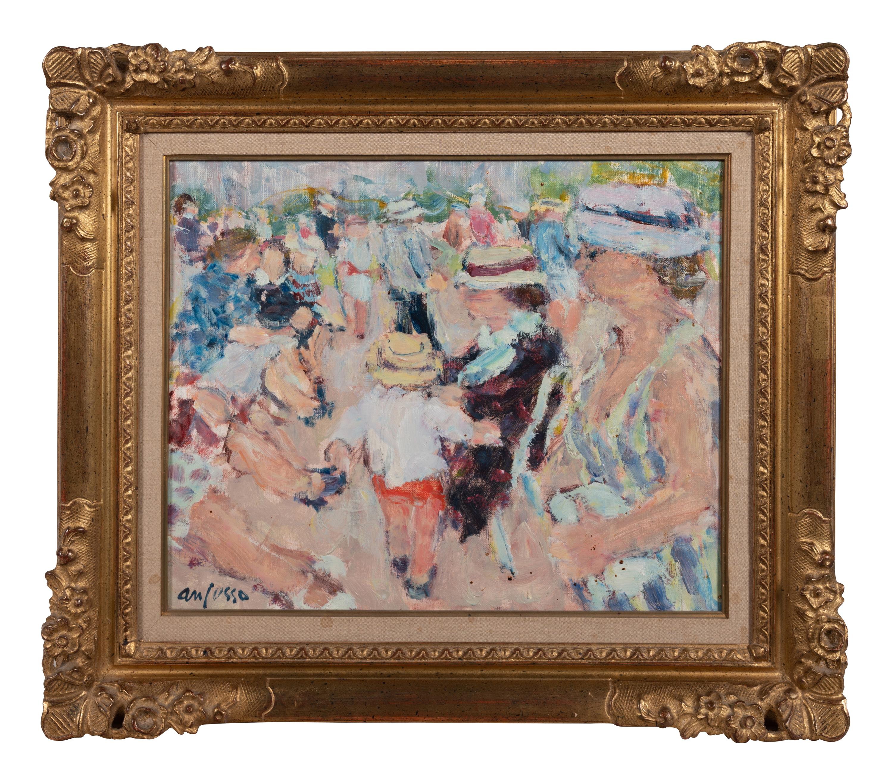 Personnages dans un parc