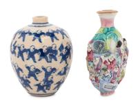 Two Chinese Porcelain Snuff Bottles