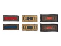 [MILITARIA]. A group of 6 Civil War-era shoulder straps for infantry and artillery officers.