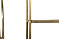 Two Brass and Black Lacquer-Finished Wood "Porter" Etageres After the Design by Billy Baldwin — 20TH CENTURY