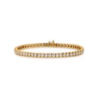 Diamond and Yellow Gold Line Bracelet