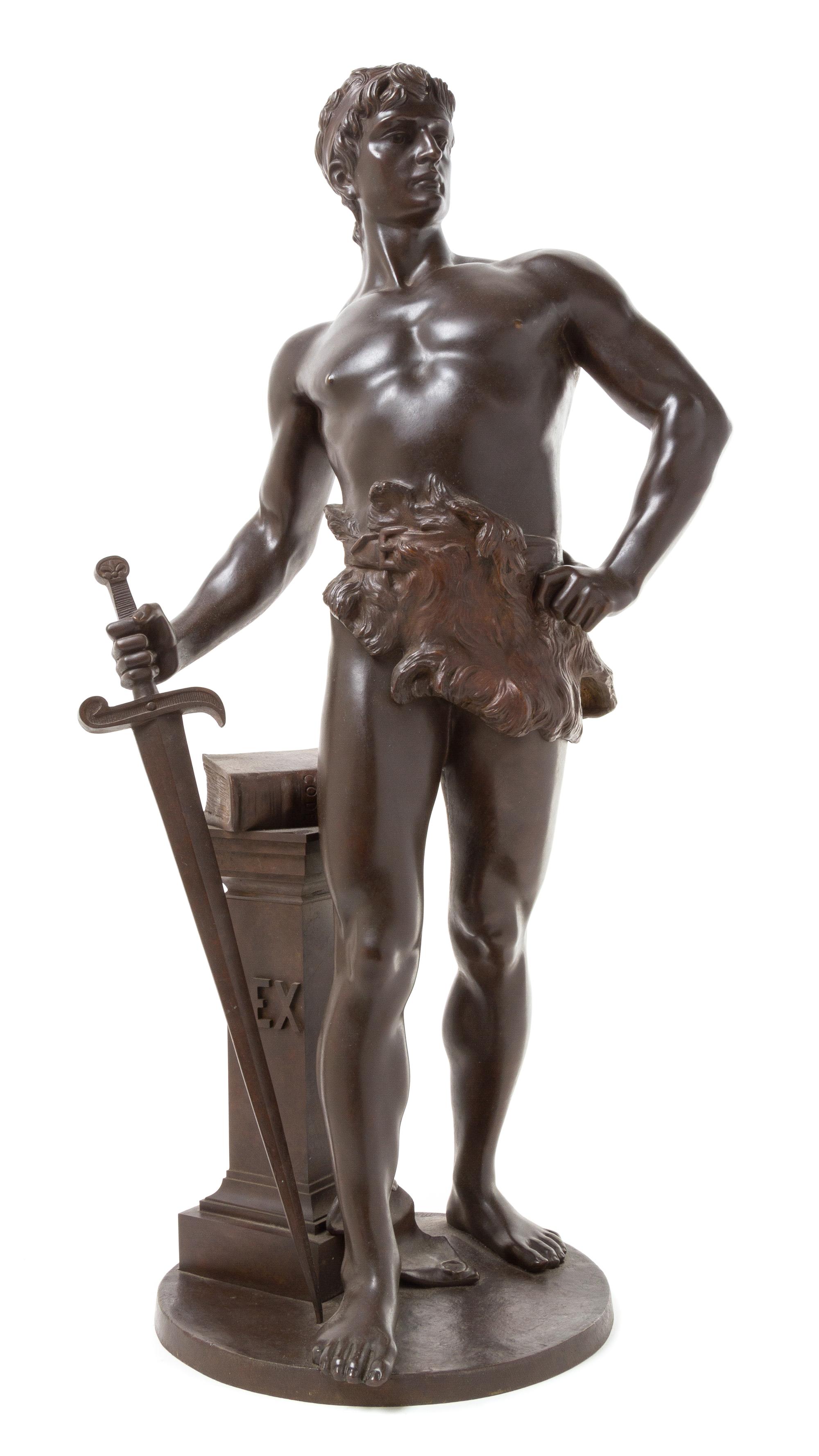 A French Bronze Figure Height 26 7/8 inches. — MAURICE CONSTANT (1892-1970)