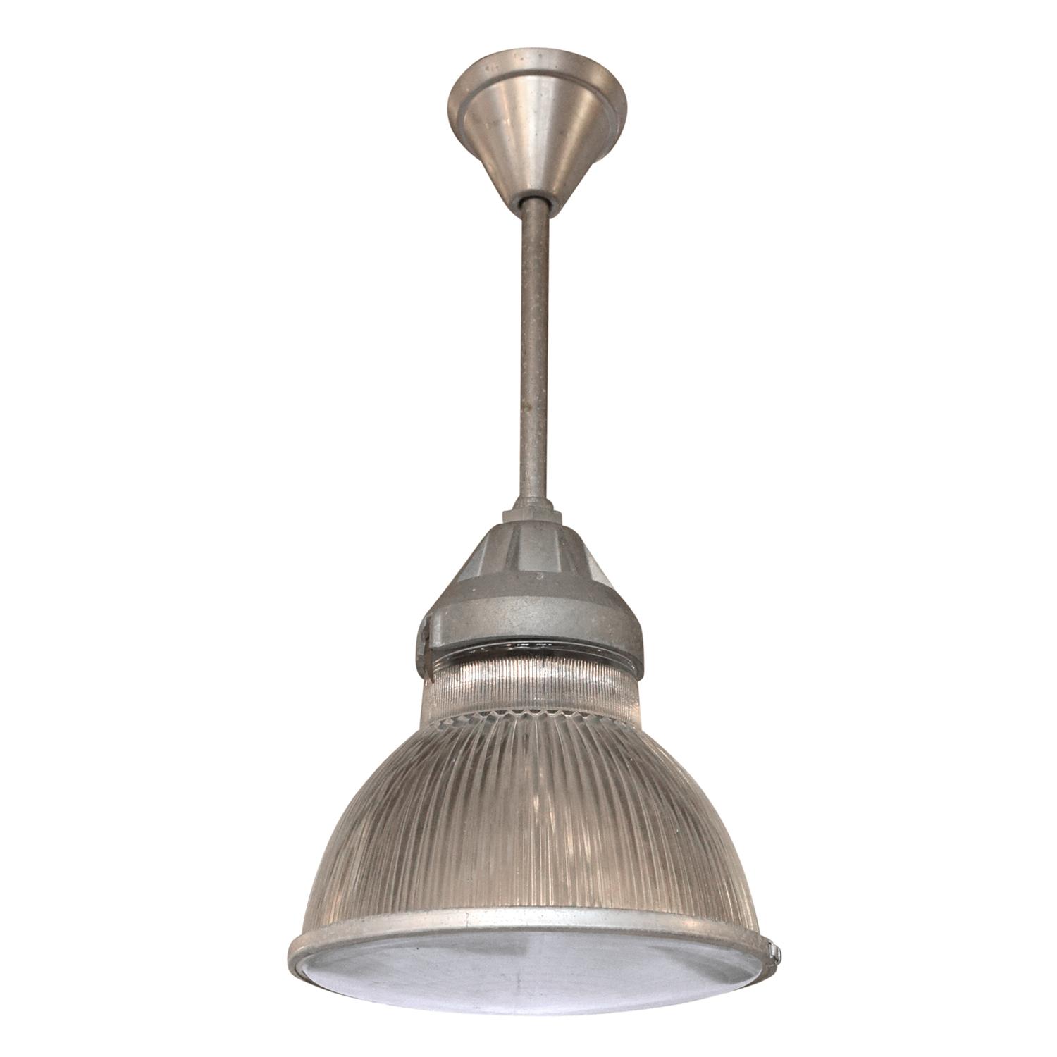 A Set of Eight Holophane Pendant Lights 10" W x 10" D x 21" H — France, Circa 1940