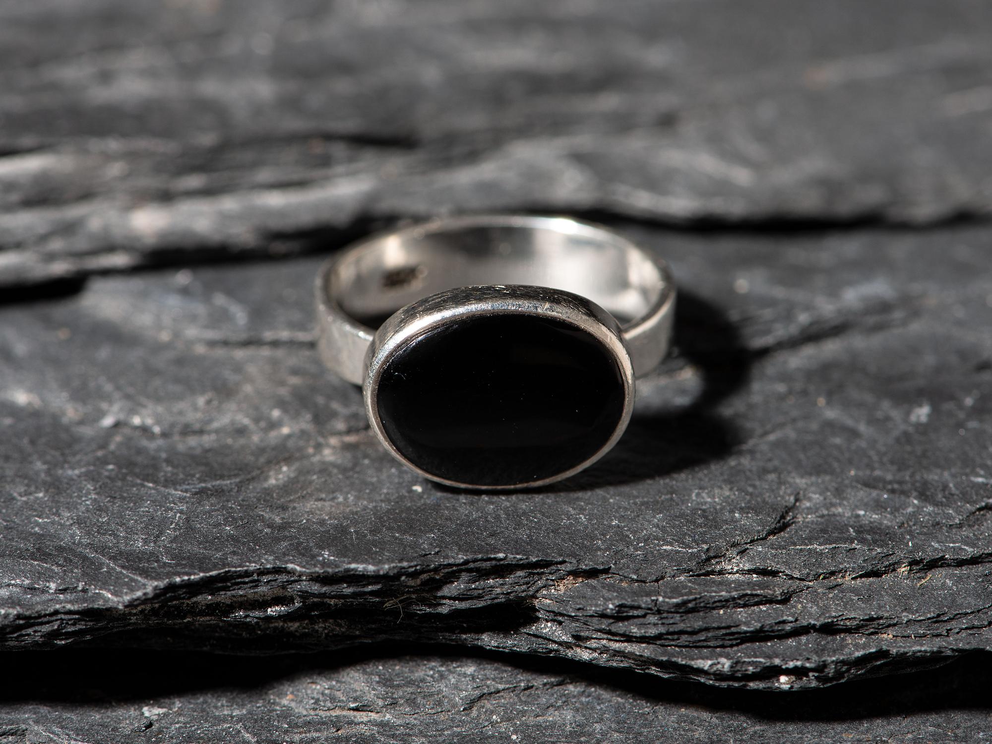 Silver and Onyx Ring