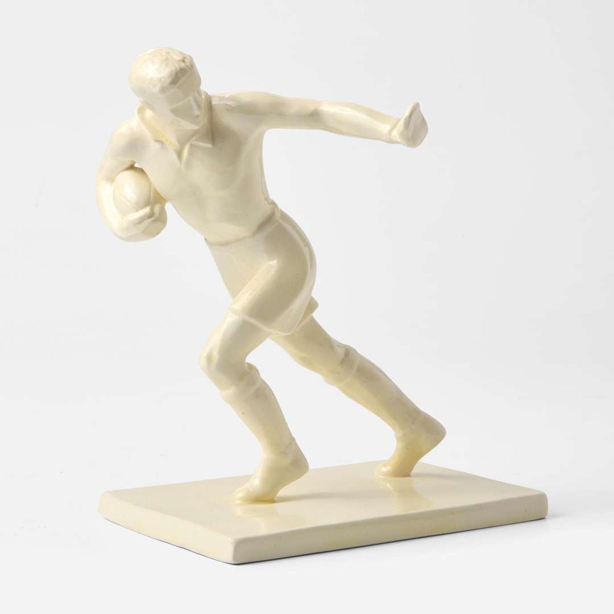 A Wedgwood Queensware "Rugby Player" Figure UK, 1930s