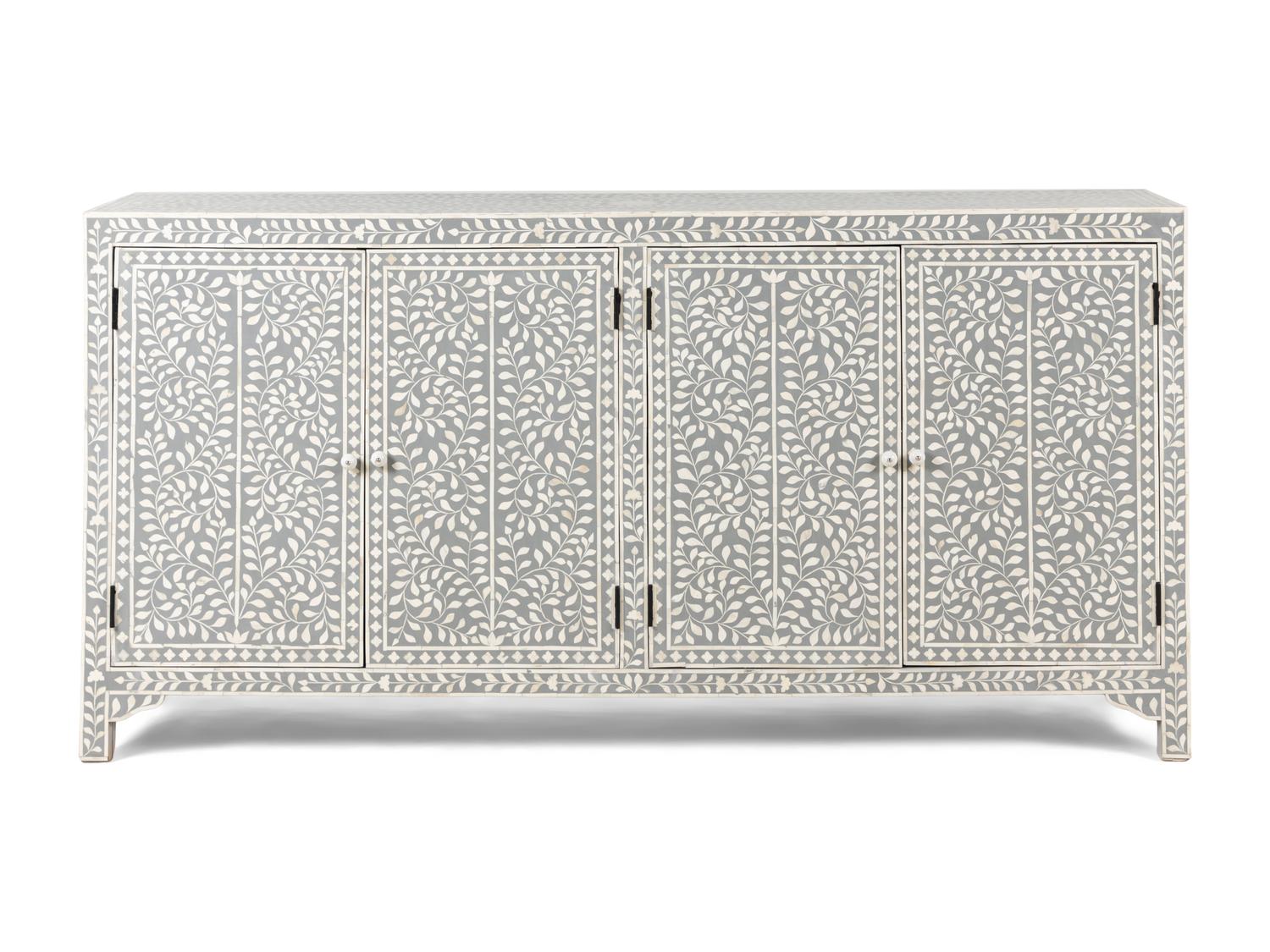An Anglo-Indian Bone Inlaid Console Cabinet