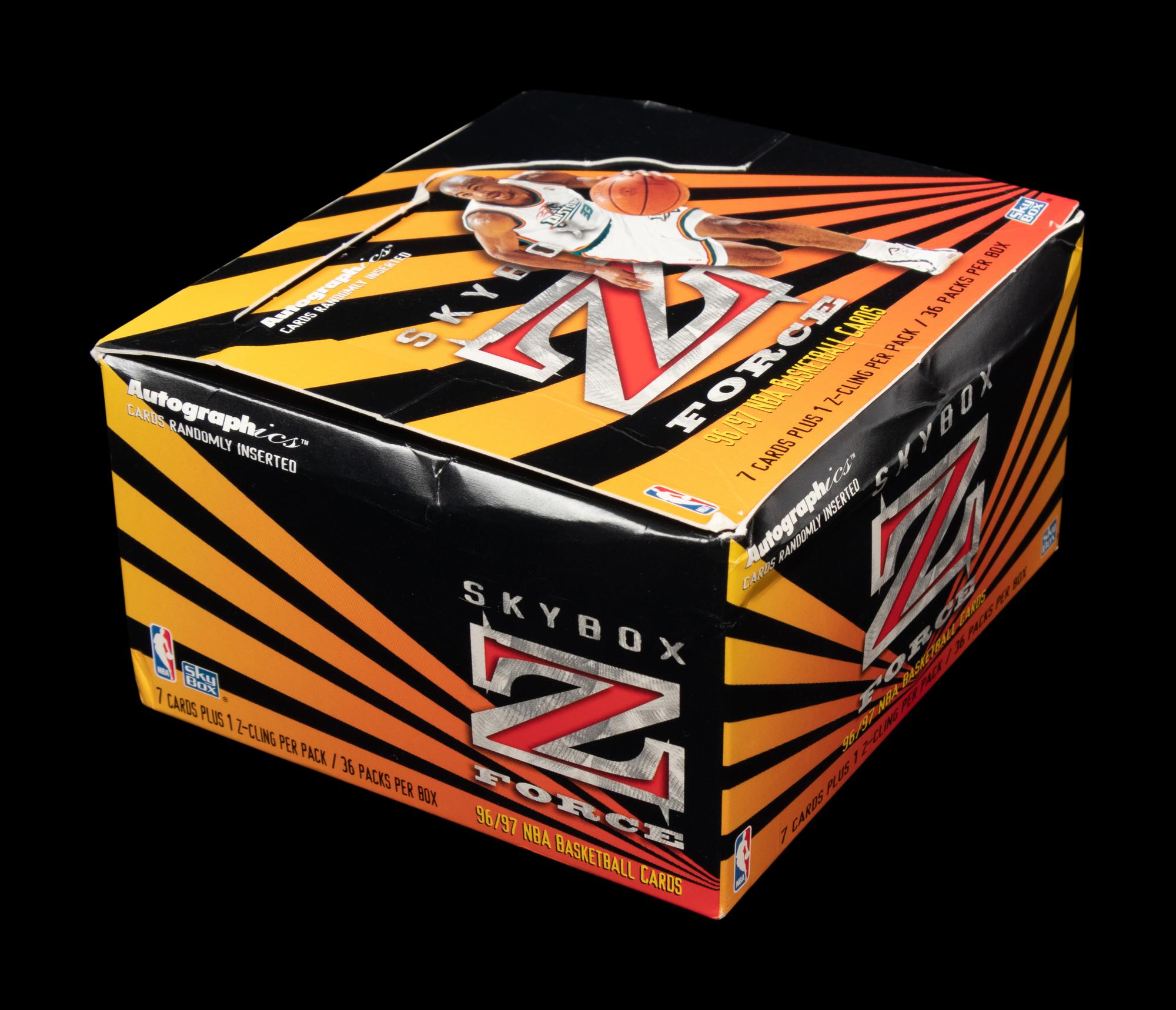 A Retail Box of 1996-97 Skybox Z Force Basketball Cards (Kobe Bryant Rookie)