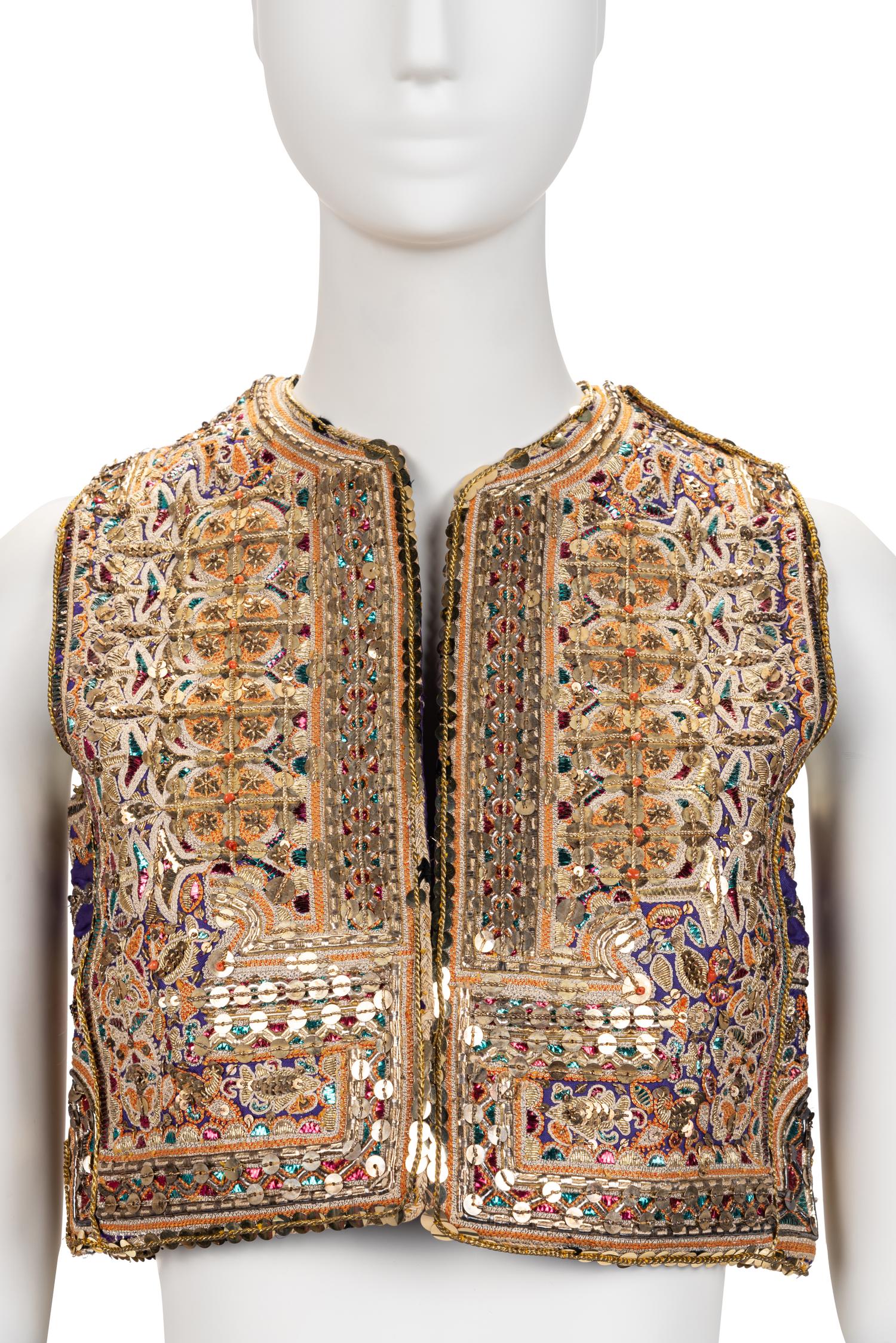 Two Regional Embroidered Pieces: One Vest, One Jacket