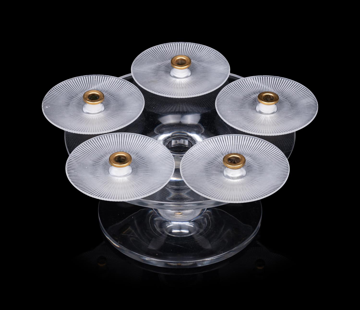 A Lalique Sophia Candelabrum