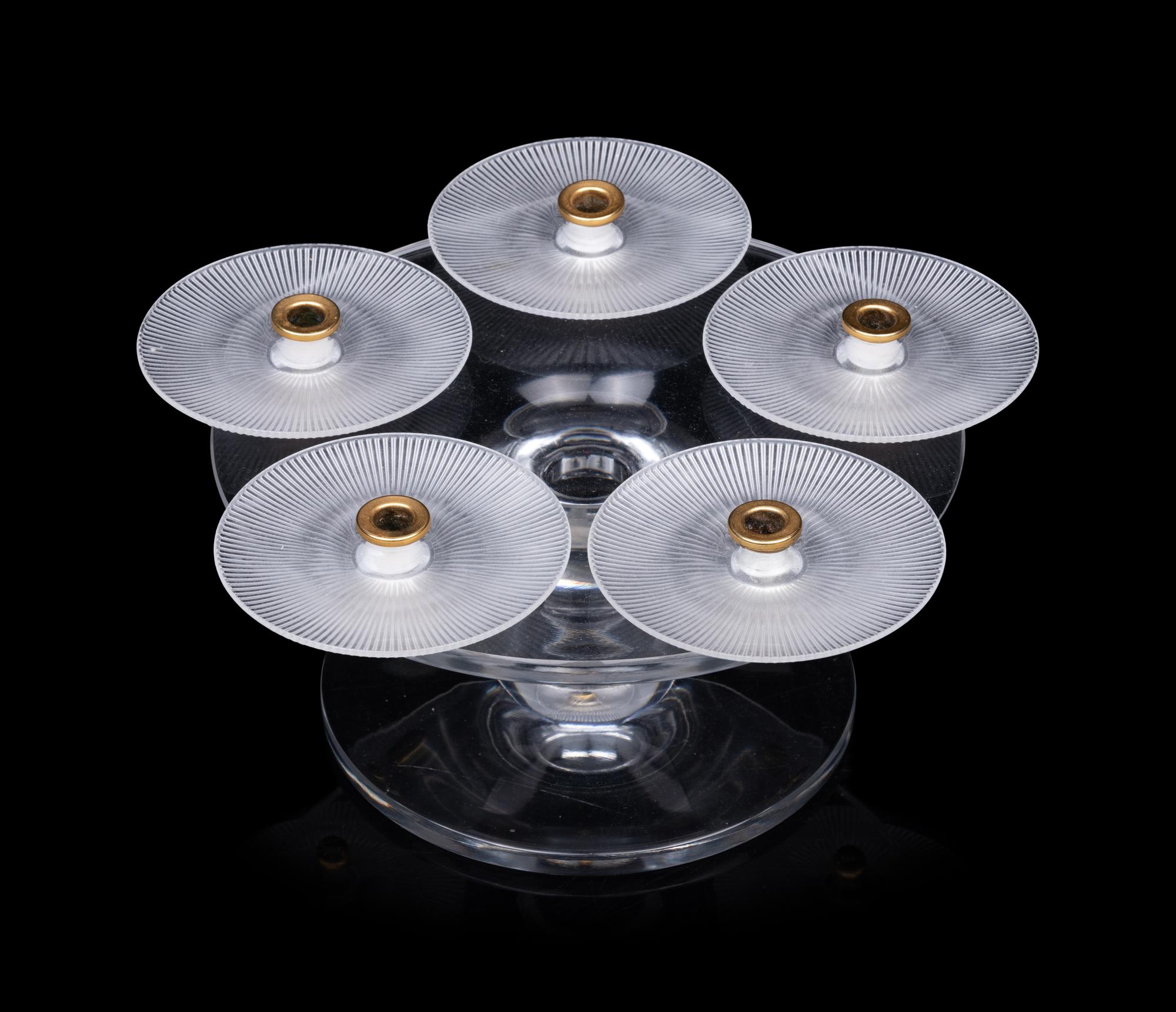 A Lalique Sophia Candelabrum