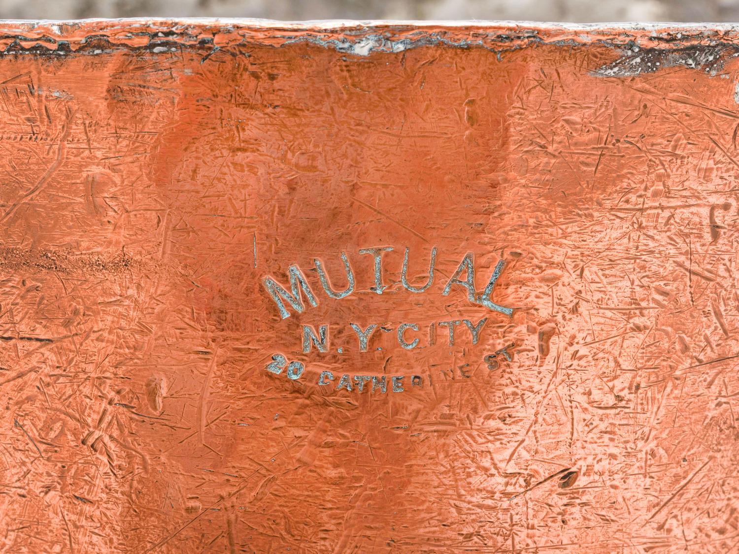 An American Copper Stock Pot with Iron Handles