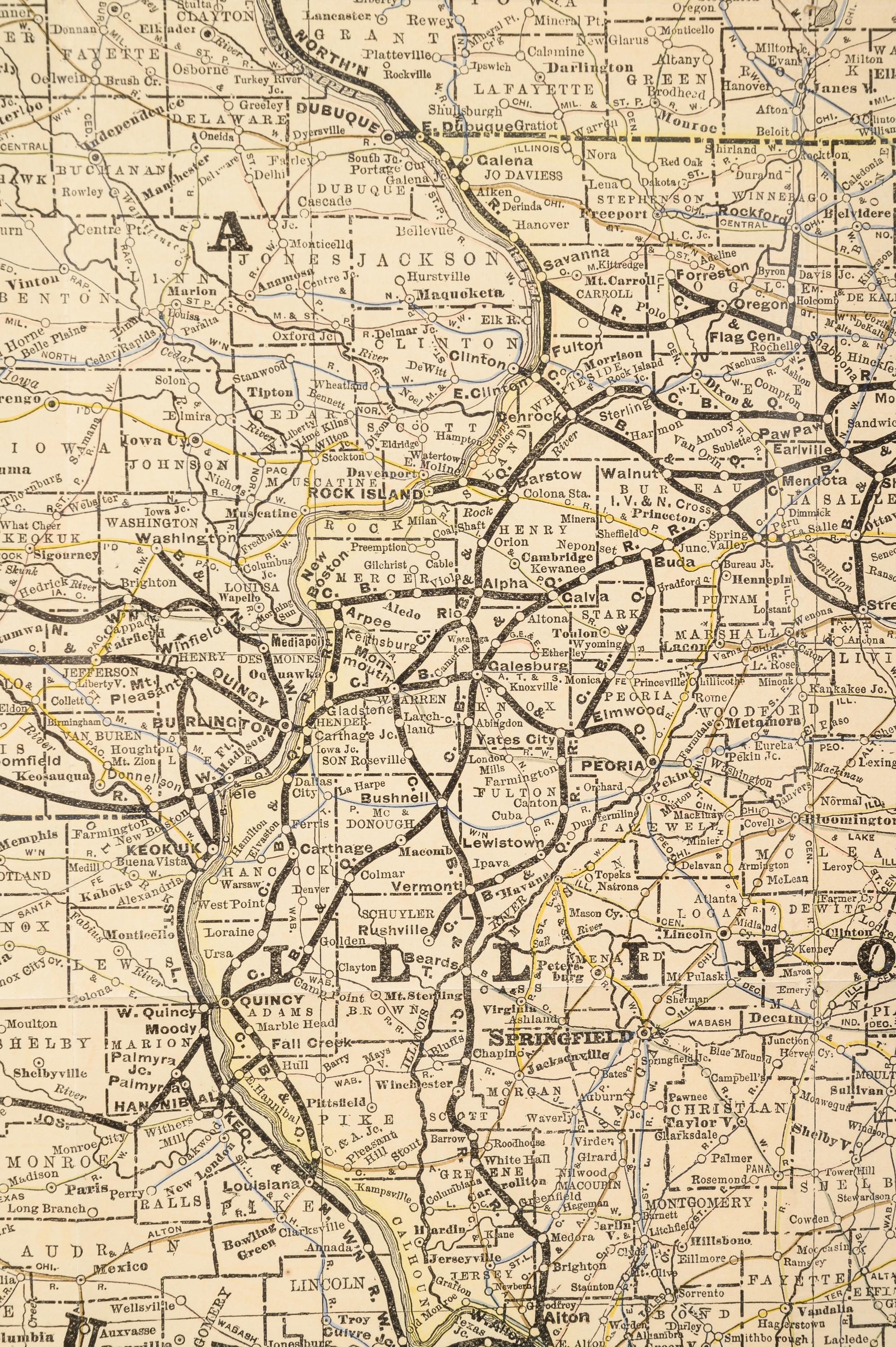 A Group of 13 maps of Chicago and Illinois, comprising:
