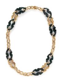 M. GÉRARD, YELLOW GOLD AND BLOODSTONE NECKLACE AND BRACELET