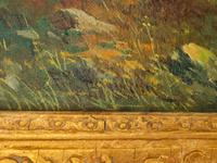 Francis E. Jamieson and G. Galvi, 20th Century Mountainous Landscapes (two works) oil on canvas and oil on panel 16 x 24 inches and 6 x 12 inches.