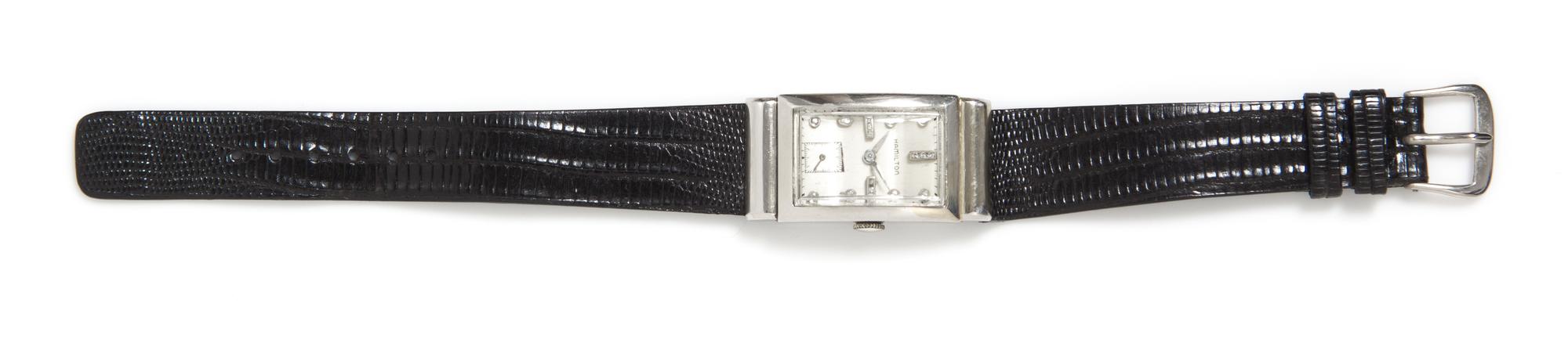 A Platinum Wristwatch, Hamilton,