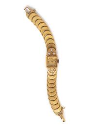A 14 Karat Yellow Gold and Diamond Wristwatch, Blancpain,