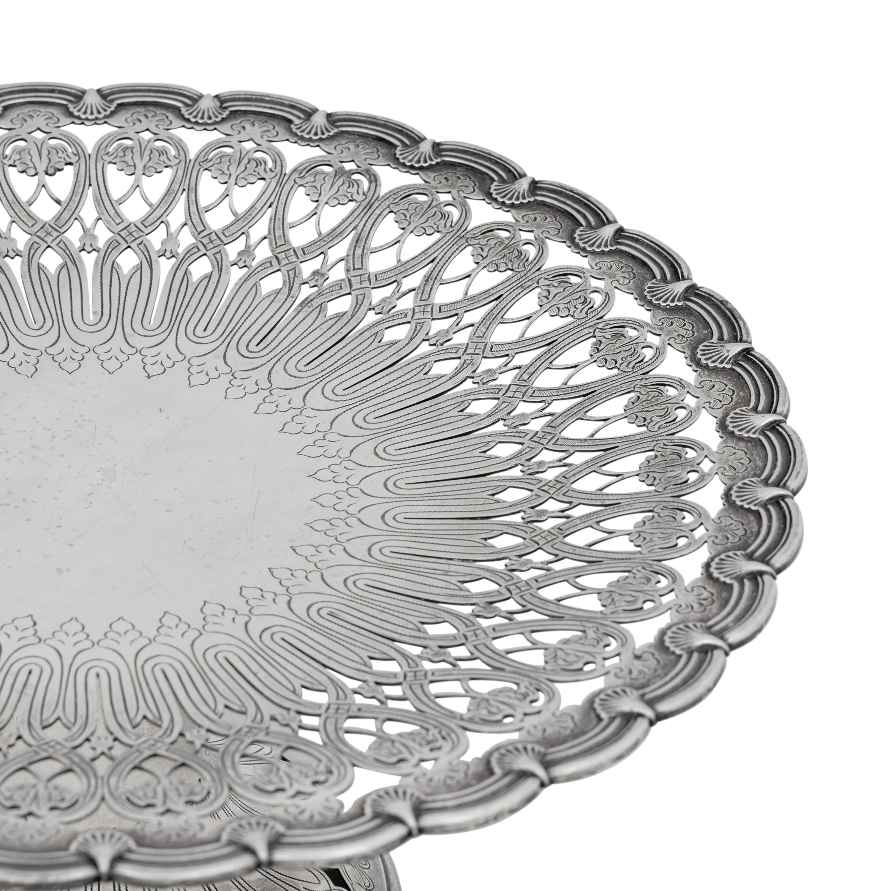 A Tiffany and Co. Silver Dessert Stand