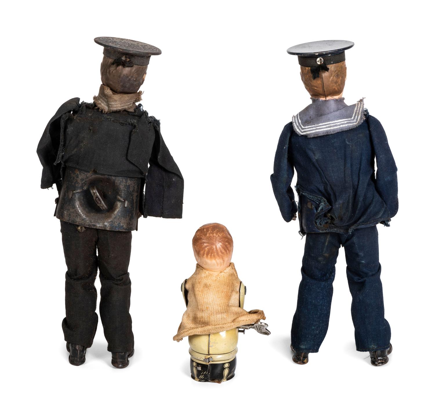 Three German Tin Windup Figural Toys