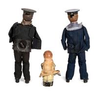 Three German Tin Windup Figural Toys