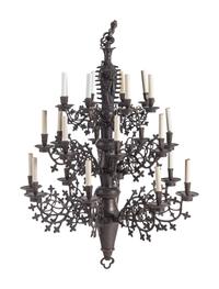 A Dutch Baroque Brass Twenty-Four-Light Chandelier